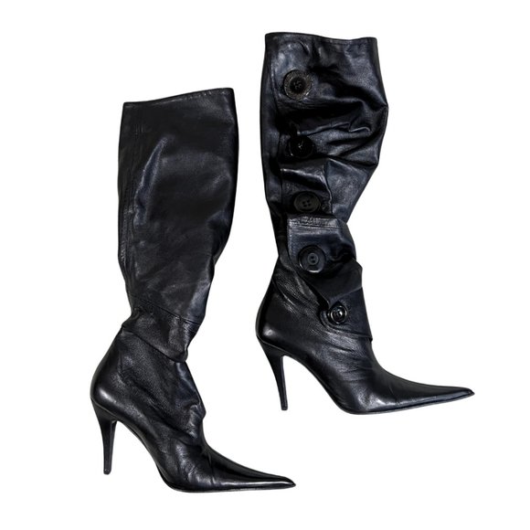 Les Tropeziennes Leather Boots 4" Heels (Italian) • Black • EU 36 - Picture 2 of 14